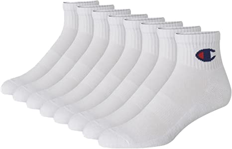 Champion Men's Double Dry Moisture Wicking Ankle Socks; 6, 8, 12 Packs Available