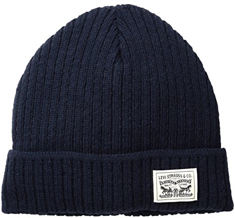 Levi's Men's Knit Cuff Beanie with Woven Label