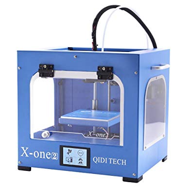 QIDI TECHNOLOGY New Generation 3D Printer:X-one2 (Blue color version,Metal Frame Structure,Platform Heating