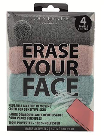 Erase Your Face - Reusable Makeup Removing Cloths ~ Facial Care Set (4 Pk Cloths)
