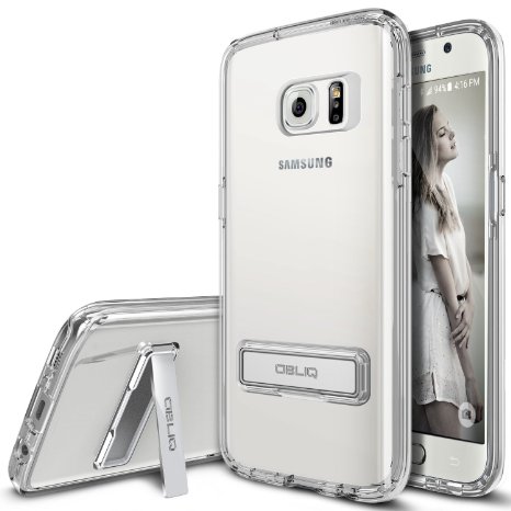 Galaxy S7 Case OBLIQ NaKED SHIELDClearMetal Kickstand Slim Fit Crystal Clear Scratch Resist Heavy Duty Protection Dual Layer Case for Samsung Galaxy S72016