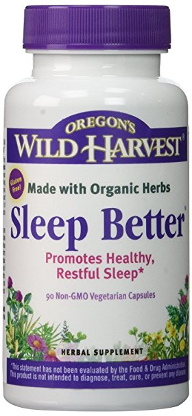 Oregon's Wild Harvest Sleep Better Organic Supplement, 90 Count (Pack of 3)