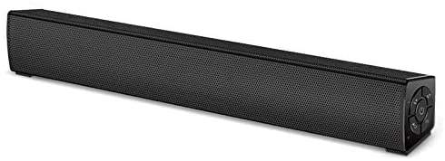 Sound bar Bluetooth Wireless, Home Theater PC Speaker Bar with Remote Control,TF Card- Surround Soundbar for PC/Phones/Tablets, 2 X 10W Compact Sound Bar 2.0 Channel