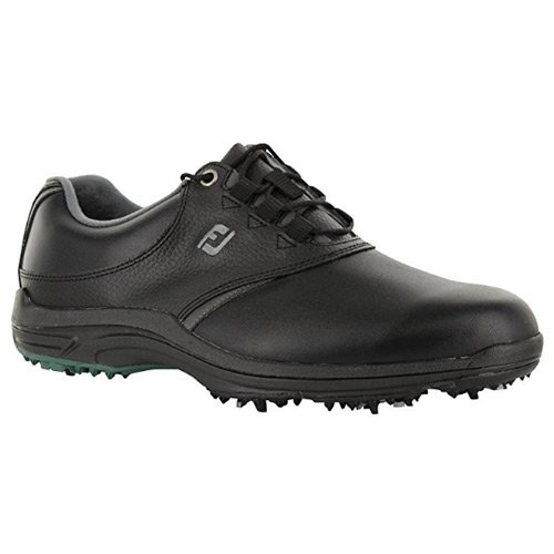 FootJoy CLOSEOUT GreenJoys Men's Golf Shoes - Black/Charcoal