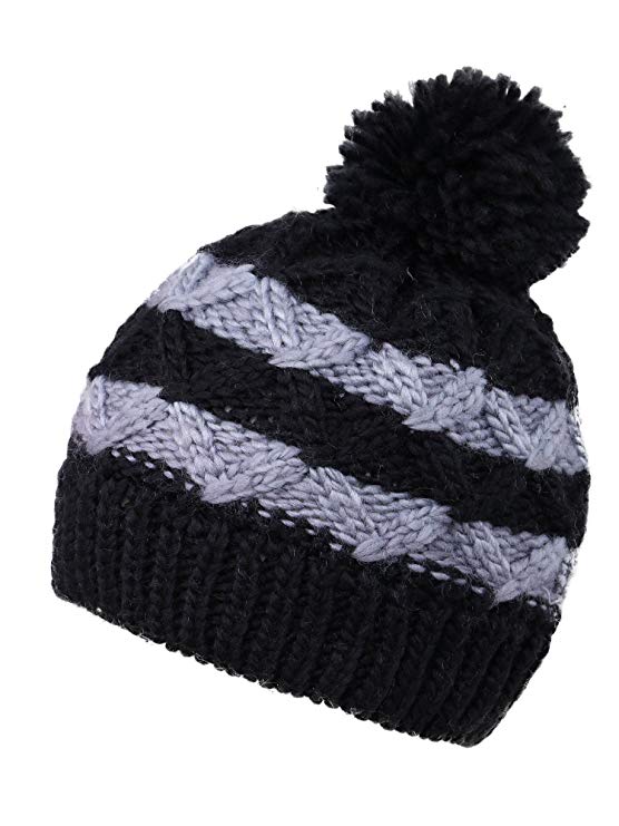 Arctic Paw Boys Girls Kids Knit Beanie with Pompom Toddlers Winter Hat Cap