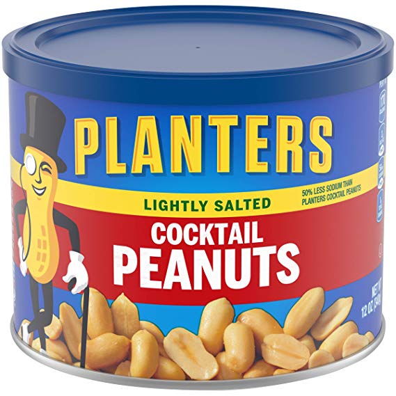 Planters Lightly Salted Cocktail Peanuts (12 oz Canister)