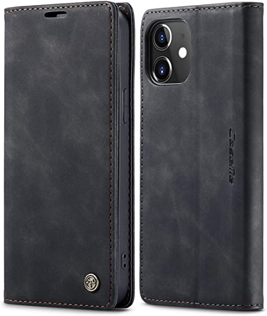 SINIANL Leather Case Compatible with iPhone 12 Case Wallet, Compatible with iPhone 12 Pro Wallet Case Book Folding Flip Case with Credit Card Holder Magnetic Closure for iPhone 12/12 Pro 6.1 inch