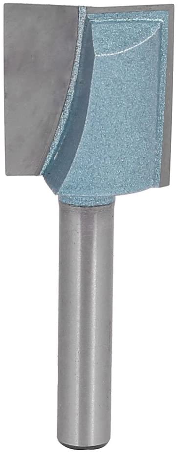 uxcell 3/4-Inch Diameter Bottom Cleaning Router Bit 1/4-Inch Shank, 2 Flutes Carbide Tipped Cutter Surface Planing Tool (Blue)