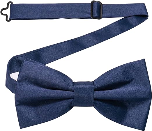JEMYGINS Solid Color Pre-tied Bow Tie Adjustable Bowtie for Men
