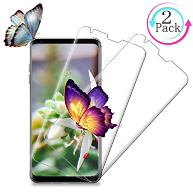 Auideas LG V30 Screen Protector, [2 Pack] Screen Protector for LG V30, [Full Coverage] [Bubble Free] [9H Hardness] Easy to Install HD Clear Wet Applied Screen Protector for LG V30 / V30  / V30 Plus