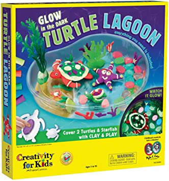 Creativity for Kids Create with Clay Turtle Lagoon – Marine Biology Crafts for Kids - Build a Sea Turtle Habitat with Clay, Multi  (6238000)