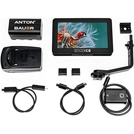 SmallHD FOCUS 5" On-Camera Touchscreen Daylight Visibility Monitor Kit with NP-FW50 Faux Battery Adapter to Sony Cameras