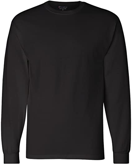 Champion Men's Long Sleeve Crew Neck Tagless T-Shirt