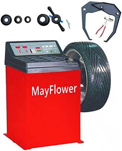 Mayflower - Heavy Duty Wheel Balancer Tire Balancers Machine 800 Red Edition / 1 Year Full Warranty