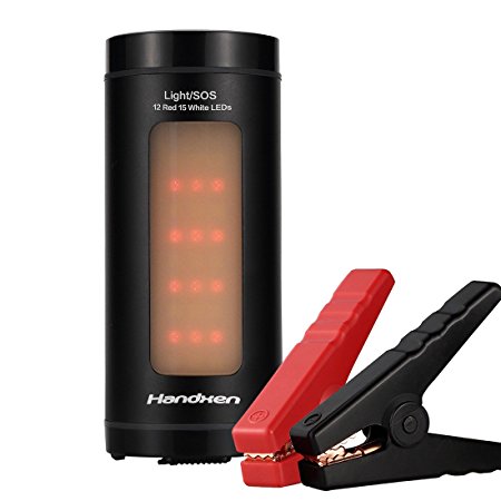 Handxen 500A Peak 15000mAh Portable Universal Jump Starter/Backup Battery With Emergency LED and Hand Warmer