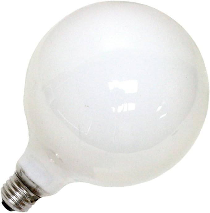 GE Soft White 49780 60-Watt, 660-Lumen G40 Soft White Bulb, 5-Inch Diameter with Medium Base, 1-Pack