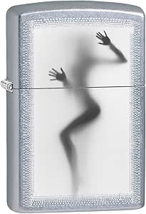 Zippo Lighter: Nude Girl Against the Glass - Street Chrome 78165