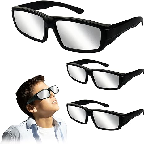 Solar Eclipse Glasses,Plastic Solar Eclipse Viewing Glasses, CE and ISO 12312-2:2015(E) for Direct Sun Viewing