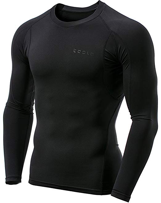 Tesla Men's Long Sleeve Baselayer Cool Dry Compression Top MUD11 Thermal YUD34