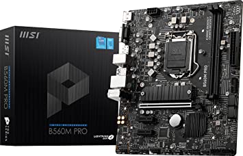 MSI B560M PRO ProSeries Motherboard (mATX, 11th/10th Gen Intel Core, LGA 1200 Socket, DDR4, PCIe 4, CFX, M.2 Slots, USB 3.2 Gen 2, DP/HDMI)