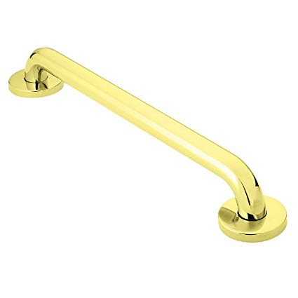 Moen R8724PB Home Care Bathroom Safety 24-Inch Grab Bar with Concealed Screws, Polished Brass