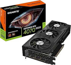 Gigabyte GeForce RTX 4070 Super WINDFORCE OC 12G Carte Graphique, 3 Ventilateurs WINDFORCE, 12 Go 192 Bits GDDR6X, GV-N407SWF3OC-12GD Carte vidéo