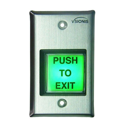 Vsionis VIS-7000 Green Square Request to Exit Button for Door Access Control with LED Light