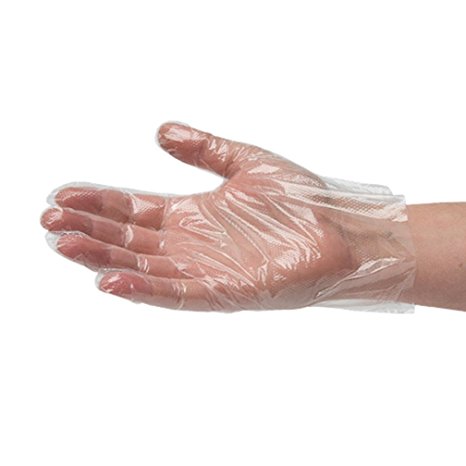 HOSL Disposable Food Preparation Poly Gloves Large Size 1000 PCS Food Grade