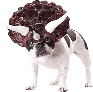 CALIFORNIA COSTUME COLLECTIONS Pet TRICERADOG Dog Costumes, Burgundy, S Neck 12 -14 Girth 16 -20 Back US