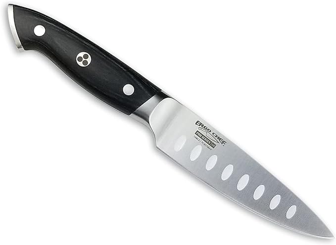 Ergo Chef - 4 In - Paring Knife - Pro Series 2.0 - Forged 7Cr17Mov Steel - Black Pakkawood Handle
