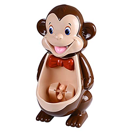 Boys Cute Monkey Potty Training Urinal with Funny Aiming Target Windmill by mkool