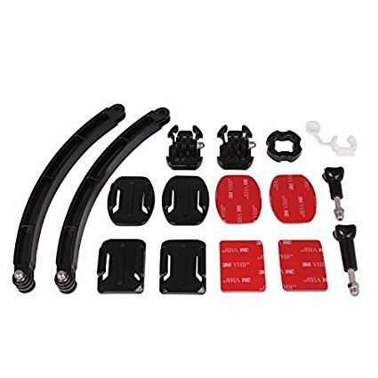 Holaca Arm accessory Kit, Curved Adhesive Mount, shoulder strap, anti-fog inserts accessories for Gopro Hero 2 3 3  4
