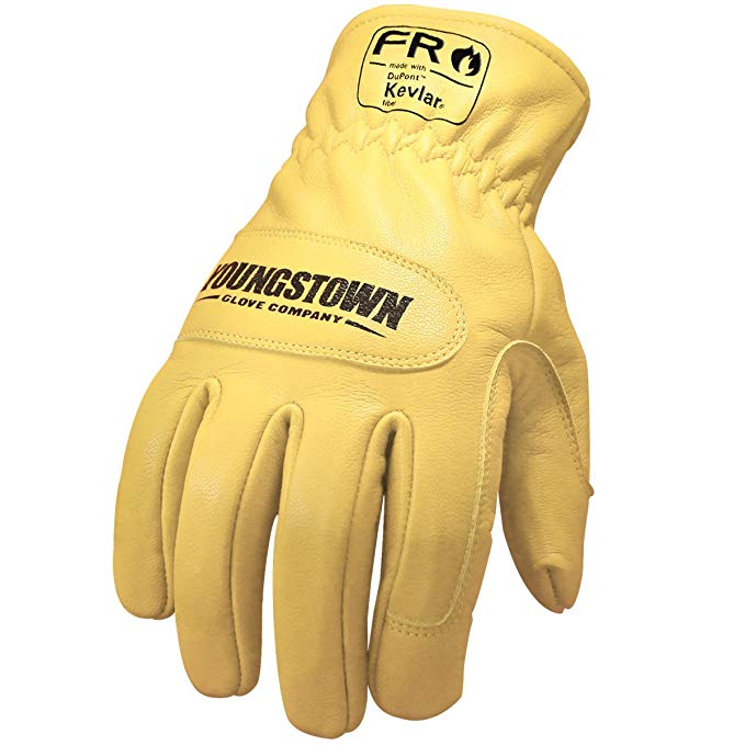 Youngstown Glove 12-3365-60-XL FR Ground Glove Lined w/ Kevlar Performance Work Gloves, Extra-Large, Tan