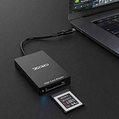 【Upgraded Version】USB C XQD Card Reader, Rocketek XQD Reader Compatible with Sony G/M Series USB Mark XQD Card, Lexar 2933x/1400x USB C Mark XQD Card for Windows/Mac OS. Type C XQD Memory Card Reader