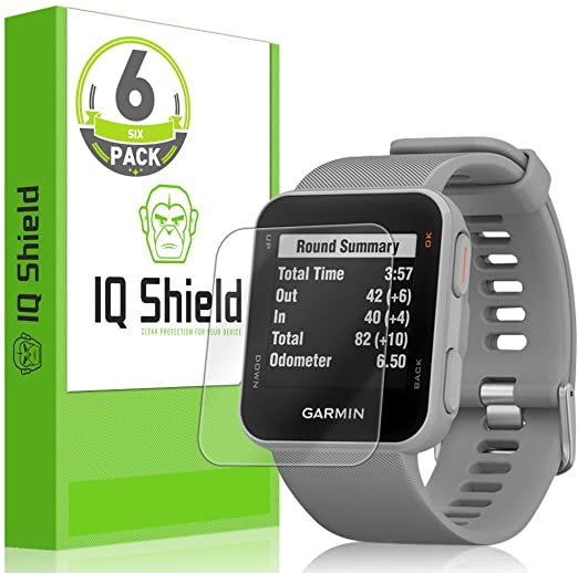 IQ Shield Screen Protector Compatible with Garmin Approach S10 (6-Pack) Anti-Bubble Clear Film