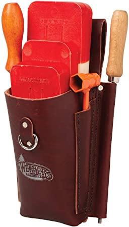 Weaver Arborist Leather Burgundy Felding Wedge Pouch for Tree Cutting (08500-06)