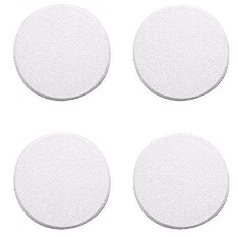 Wideskall White Round Door Knob Wall Shield Self Adhesive Protector (Pack of 4)