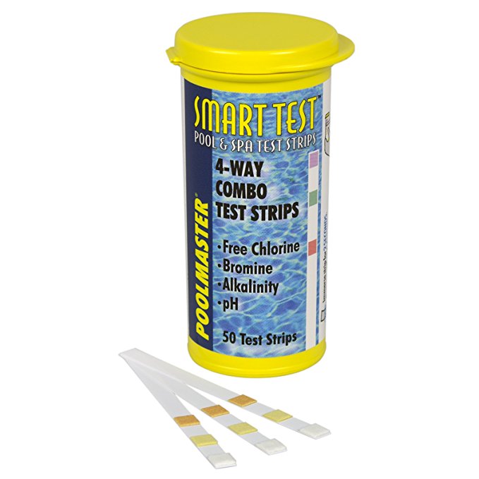 Poolmaster 22211 Smart Test 4-Way Swimming Pool and Spa Water Chemistry Test Strips, 50 count