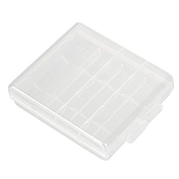 BQLZR Transparent Clear Plastic AA AAA Battery Case Storage Box Holder Pack of 10