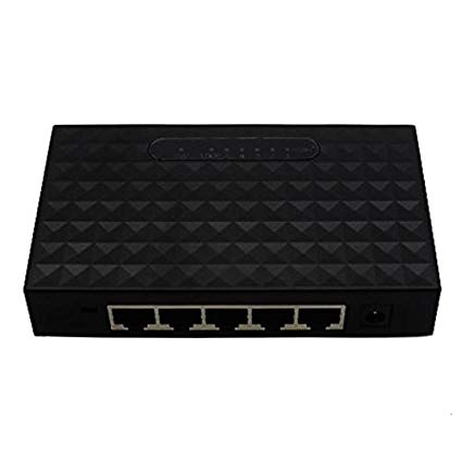 5 Ports Portas Gigabit Mini Network Switch 1000Mbps Ethernet Smart Switcher High Performance with US Power Supply Adapter