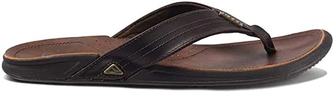 REEF Men's Sandals J-Bay III | Premium Full Grain Mens Leather Sandals for Instant Comfort