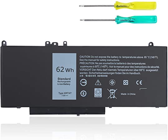 6MT4T Replacement Battery Compatible with Dell Latitude E5570 E5470 Series TXF9M 79VRK HK6DV 7V69Y 07V69Y 0TXF9M 079VRK 0HK6DV 7.6V 62WH