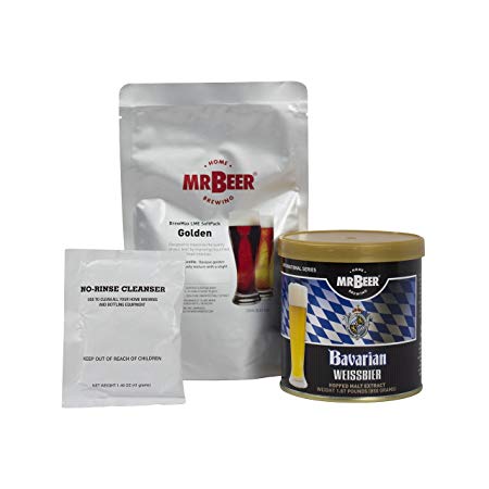 Mr. Beer Bavarian Weissbier Deluxe Home Brewing Beer Refill Kit