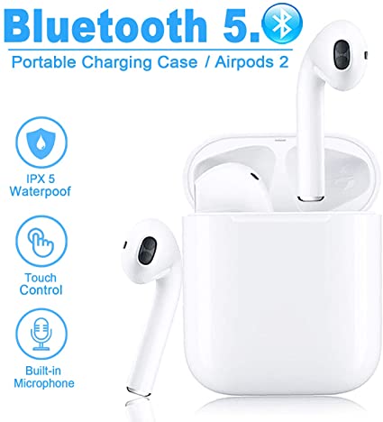 Wireless Earbuds,IPX5 Waterproof Bluetooth Earbuds Stereo Sports Earphone, Bluetooth 5.0 in-Ear Earbuds with 950mAh True Wireless Bluetooth Headphone 20H Playtime,Built-in Mic for Airpods Airpod iPhone/Android