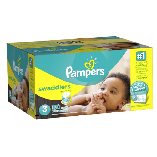 Pampers Swaddlers Diapers Size 3 One Month Supply 180 Count