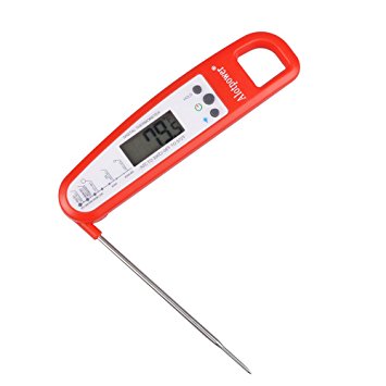 Instant Read Thermometer Digital Cooking Thermometer Fast Electronic Food Thermometer Barbecue Meat Thermometer with Collapsible Probe for Grill Cooking Meat Kitchen BBQ Candy Water by Alotpower