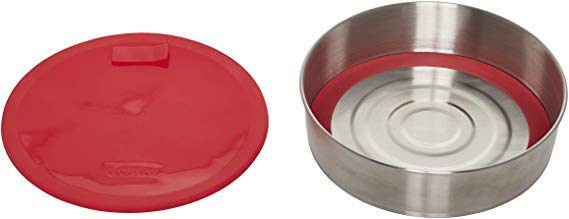 Instant Pot 5252084 Official Round Cook/Bake Pan with Lid, Removable Base & Removable Divider, 7-inch, Red