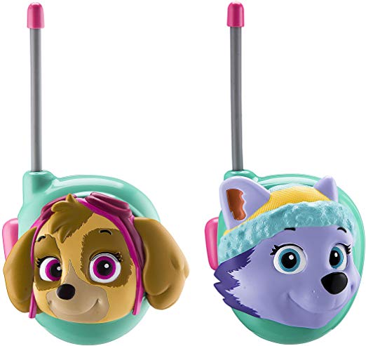 Paw Patrol Skye & Everest Walkie Talkies for Kids Static Free Extended Range Kid Friendly Easy to Use 2 Way Walkie Talkies