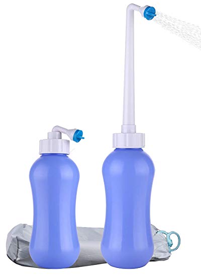 AVAbay Personal Portable Bidet Sprayer - Hand Held Travel Bottle Bide for Cleansing - Include Extended Nozzle with Storage Bag - Personal Hygiene Care Toilet Bedet Bathroom Spray
