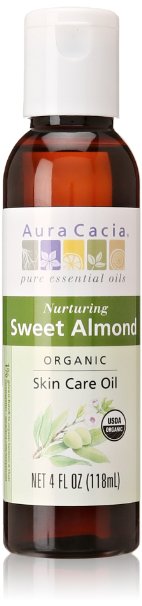 Aura Cacia Organics Skin Care Oil Sweet Almond, 4 Ounce